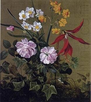 Floral, beautiful classical still life of flowers 013, unknow artist